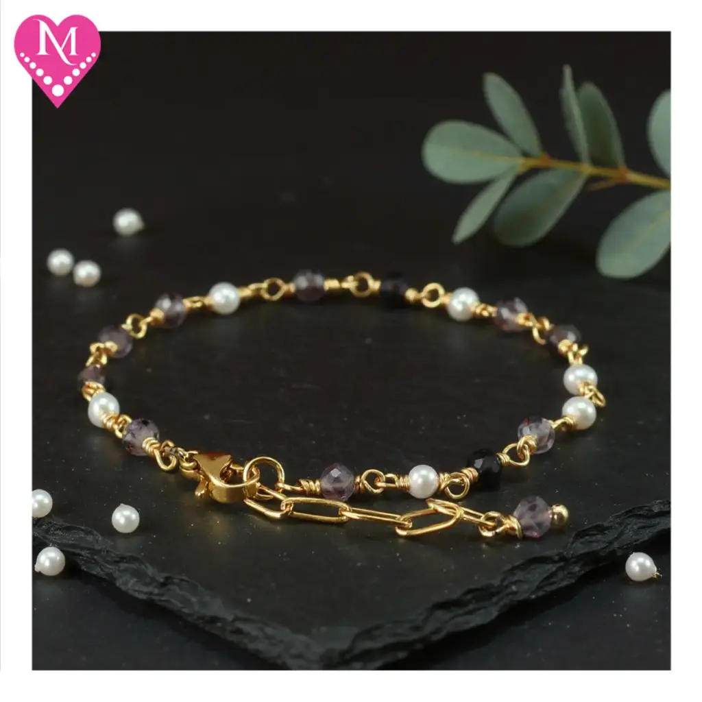 Iolite & Pearl