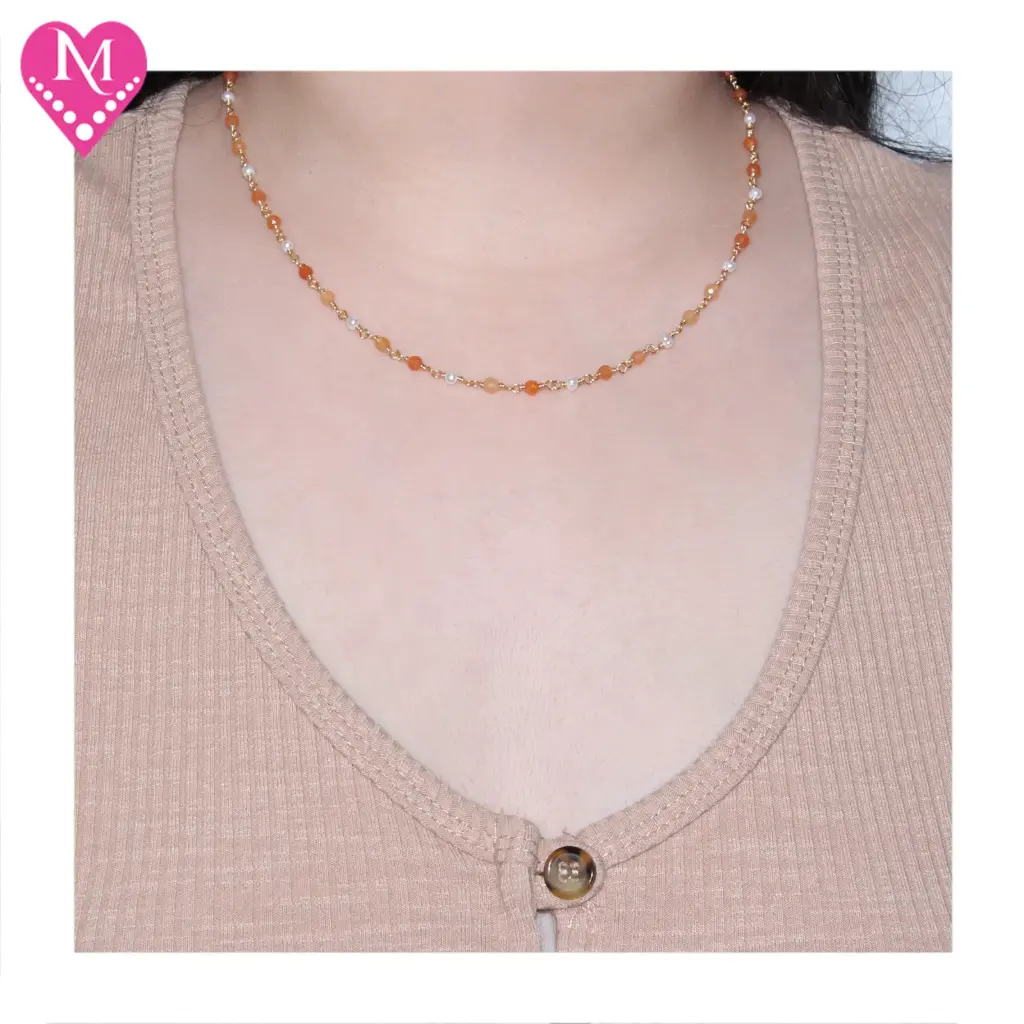 Carnelian & Pearl